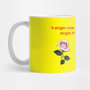 Red Flowers floral roses quote line art Mug